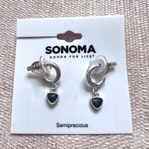 SONOMA Women's Earrings‎ Semiprecious Stone Hoop Brand New